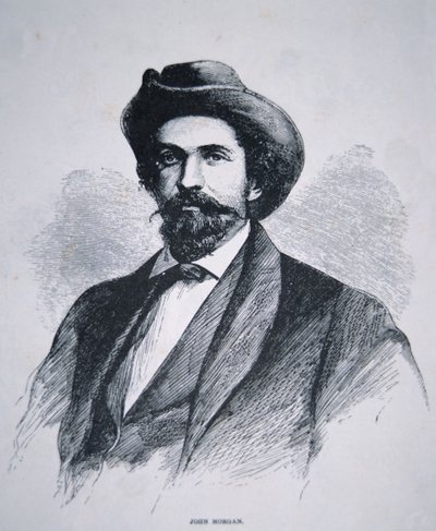 Portret van John Hunt Morgan (1825-64) door American School