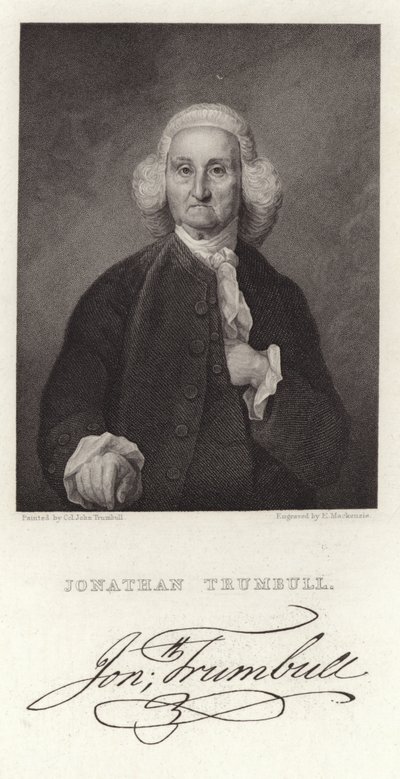 Portret van Jonathan Trumbell door American School