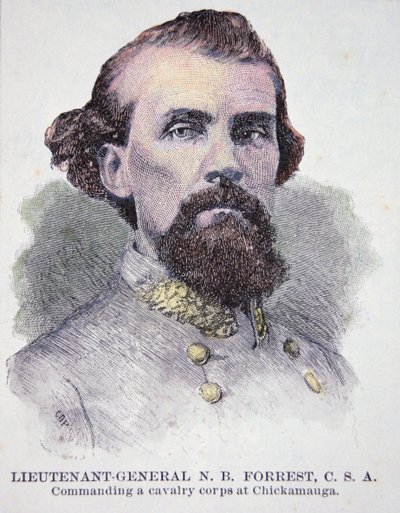 Portret van Luitenant-generaal Nathan B. Forrest (1821-77) door American School