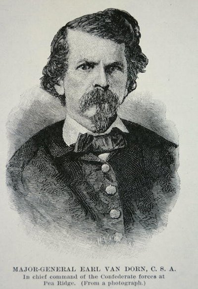 Portret van Generaal-majoor Earl Van Dorn door American School