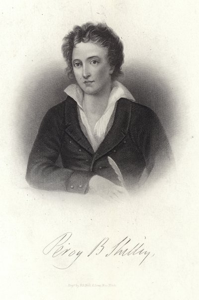 Portret van Percy Bysshe Shelley door American School