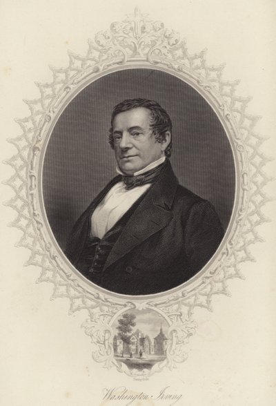 Portret van Washington Irving door American School