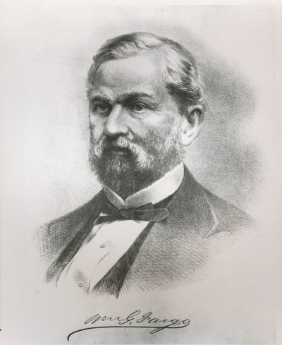 Portret van William George Fargo (1818-81) mede-oprichter van Wells Fargo & Co. door American School