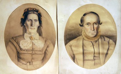 Portret van een echtpaar, ca. 1880 door American School
