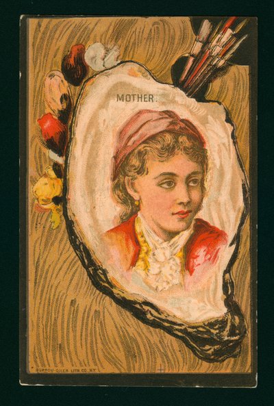 Portret van een moeder door American School
