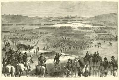 Positie van het Confederale Leger toen de overgave werd aangekondigd, april 1865 door American School
