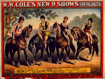 Poster voor W.W. Coles New 9 Shows Consolidated door American School