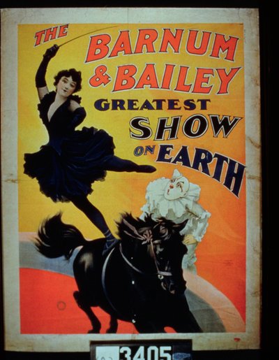 Poster voor Barnum en Bailey Greatest Show on Earth door American School