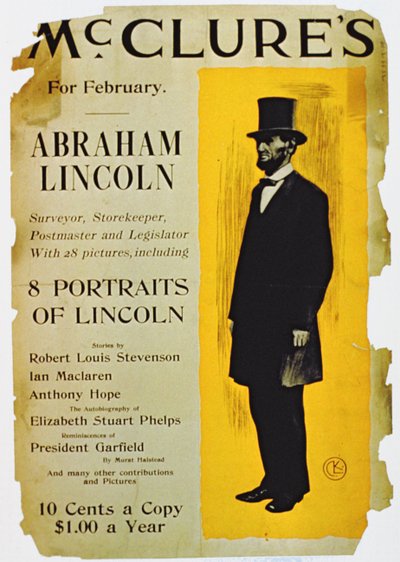 Poster ter promotie van de februari-editie van McClures magazine door American School