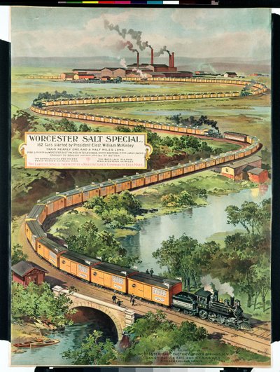 Poster die de Worcester Salt Special adverteert, 162 auto
