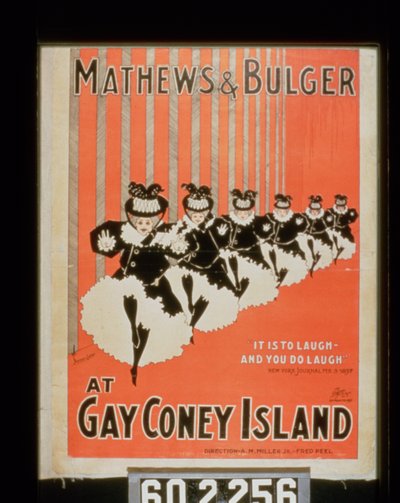 Poster voor Mathews & Bulger in Gay Coney Island door American School