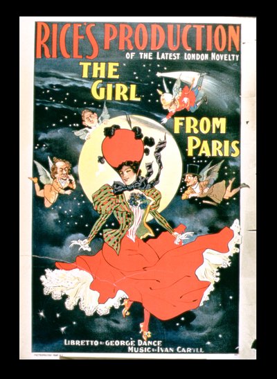 Poster voor Rices productie van The Girl from Paris door American School