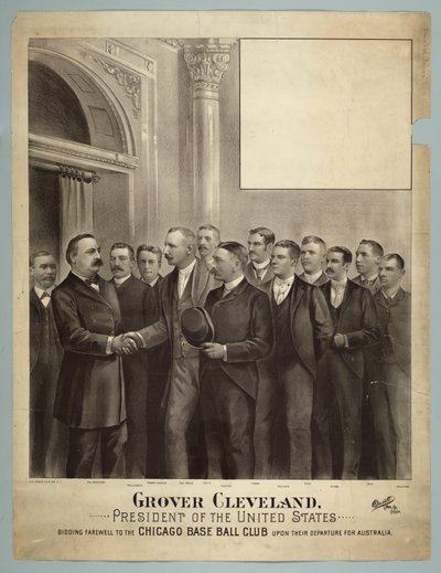 President Grover Cleveland en de Chicago Base Ball Club door American School