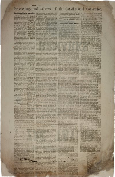 Handelingen en toespraak van de Constitutionele Conventie, ca. 19 maart 1861 door American School