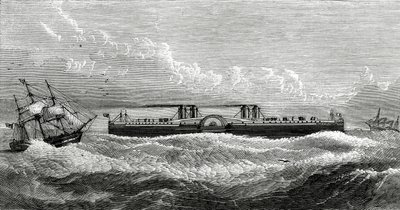 Voorgestelde Veerboot tussen Dover en Calais, illustratie uit Appletons Journal, 4 mei 1872 door American School