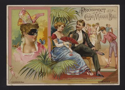 Prospect Association groot gemaskerd bal in de Academy of Music, Tammany Hall en Nilsson Hall, New York door American School