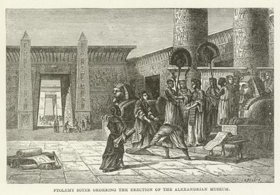 Ptolemaeus Soter beveelt de oprichting van het Alexandrijnse Museum door American School