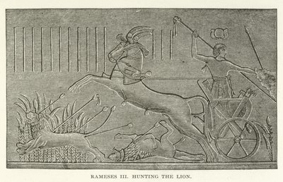 Ramses III jaagt op de leeuw door American School