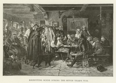 Wervingsscène tijdens de Zevenjarige Oorlog door American School
