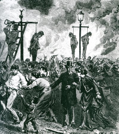 Oproer tijdens de Grote Brand van Chicago in 1871 door American School