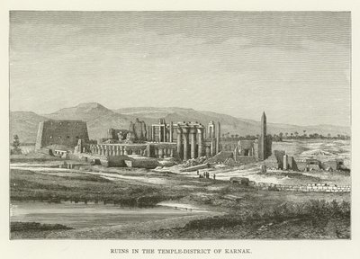 Ruïnes in het tempeldistrict van Karnak door American School