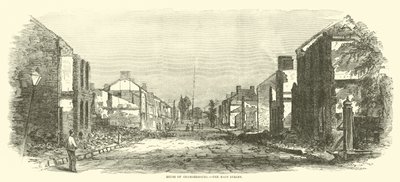Ruïnes van Chambersburg, de hoofdstraat, september 1864 door American School