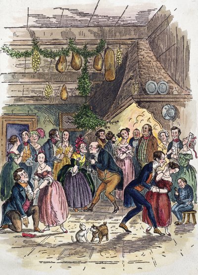 Scène uit A Christmas Carol, door Charles Dickens door American School