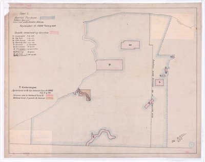 Seneca-landen in 1802 (afdruk) door American School