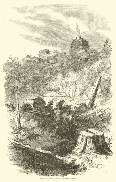 Seinstation, top van Maryland Heights, september 1862 door American School