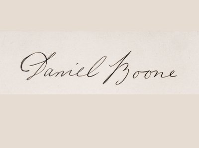 Handtekening van Daniel Boone door American School