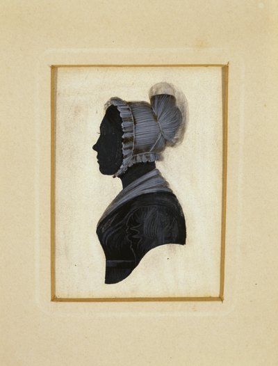 Silhouet van een Dame, ca. 1830-1840 door American School