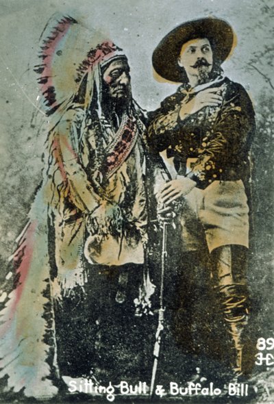 Sitting Bull en Buffalo Bill, ca. 1885 door American School