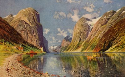 Sognefjord aan de kust van Noorwegen door American School