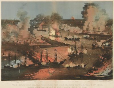Prachtige Zegetocht van de Mississippi, uitgegeven 1862 door American School