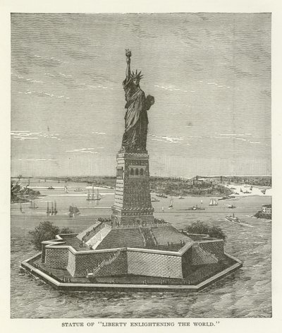 Standbeeld van Vrijheid Verlicht de Wereld door American School