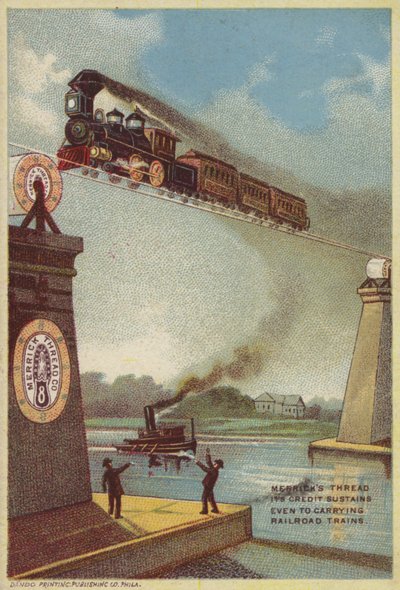 Stoomtrein over rivier door American School