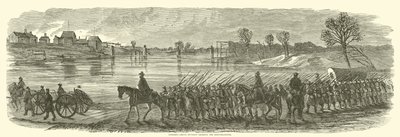 Sumners Grote Divisie steekt de Rappahannock over, december 1862 door American School