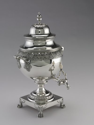 Thee-urn, vervaardigd door Harvey Lewis, 1811-25 door American School
