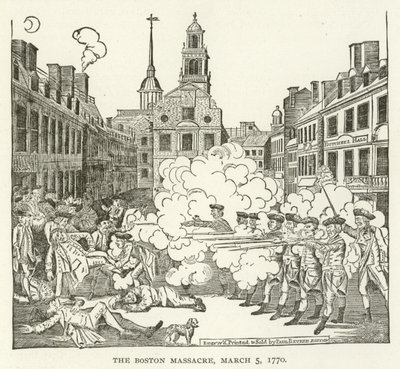 Het Bloedbad van Boston, 5 maart 1770 door American School