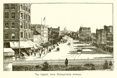 Het Capitool, vanaf Pennsylvania Avenue door American School