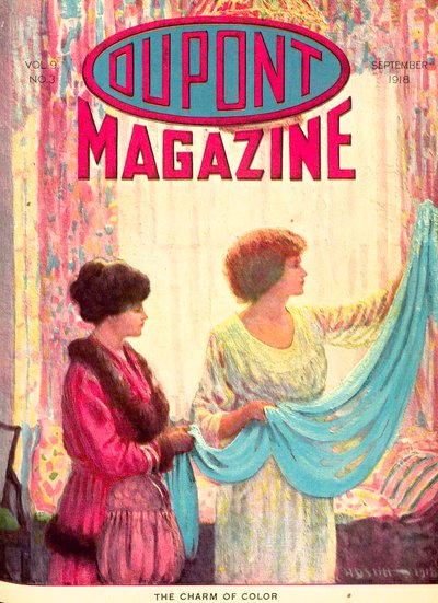 De Betovering van Kleur, vooromslag van het DuPont Magazine, september 1918 door American School