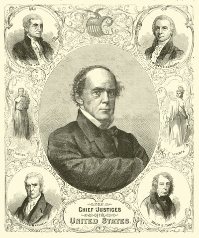 De opperrechters van de Verenigde Staten, augustus 1864 door American School