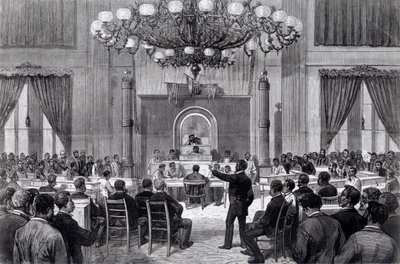 De Gekleurde Nationale Conventie in Zitting, Nashville, Tennessee, 5-7 april 1876, uit 
