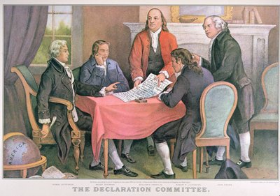 Het Declaratiecomité, uitgegeven door Currier & Ives, New York door American School