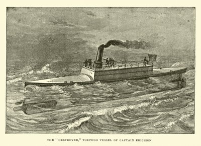 De vernietiger, torpedoschip van kapitein Ericsson door American School