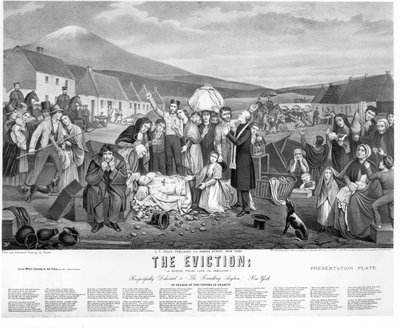 De Uitzetting: Een Scène uit het Leven in Ierland, uitgegeven door J.T. Foley, 1871 door American School
