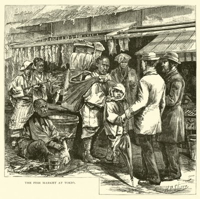 De vismarkt in Tokio door American School