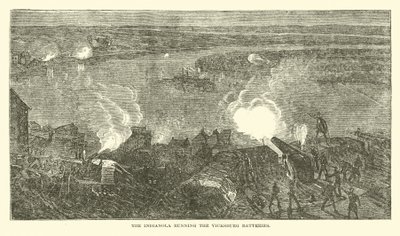 De Indianola die de Vicksburg-batterijen passeert, februari 1863 door American School