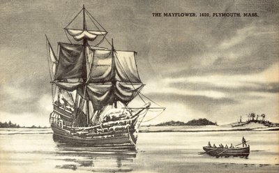 De Mayflower in Plymouth, Massachusetts door American School