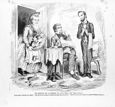 De Monitor in gevaar, of, eind goed al goed, c.1862 door American School
